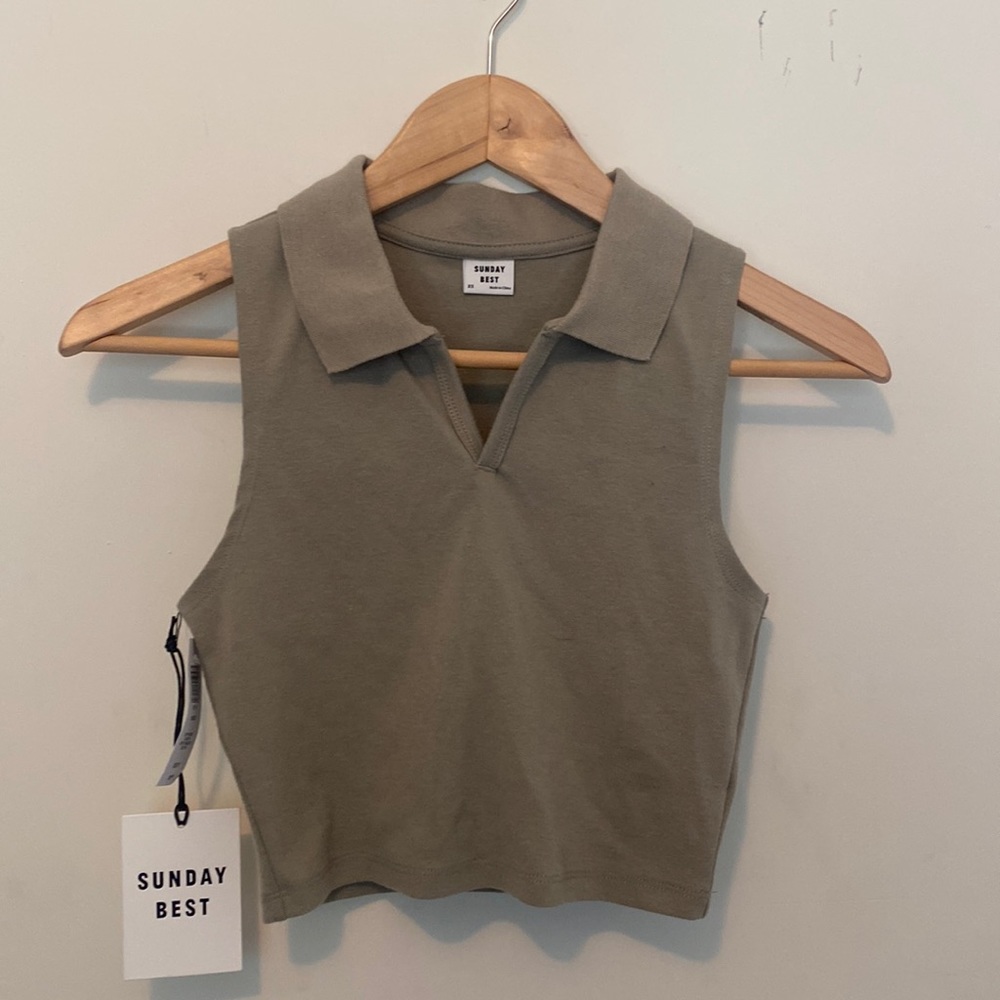 Sunday Best Cropped Collar Tank